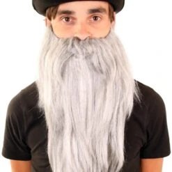 Baard Met Snor Abraham Grijs