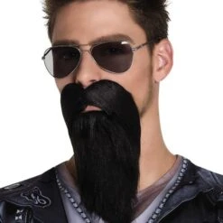 Baard Met Snor Biker Zwart