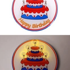 Button Met Lampjes Happy Birthday