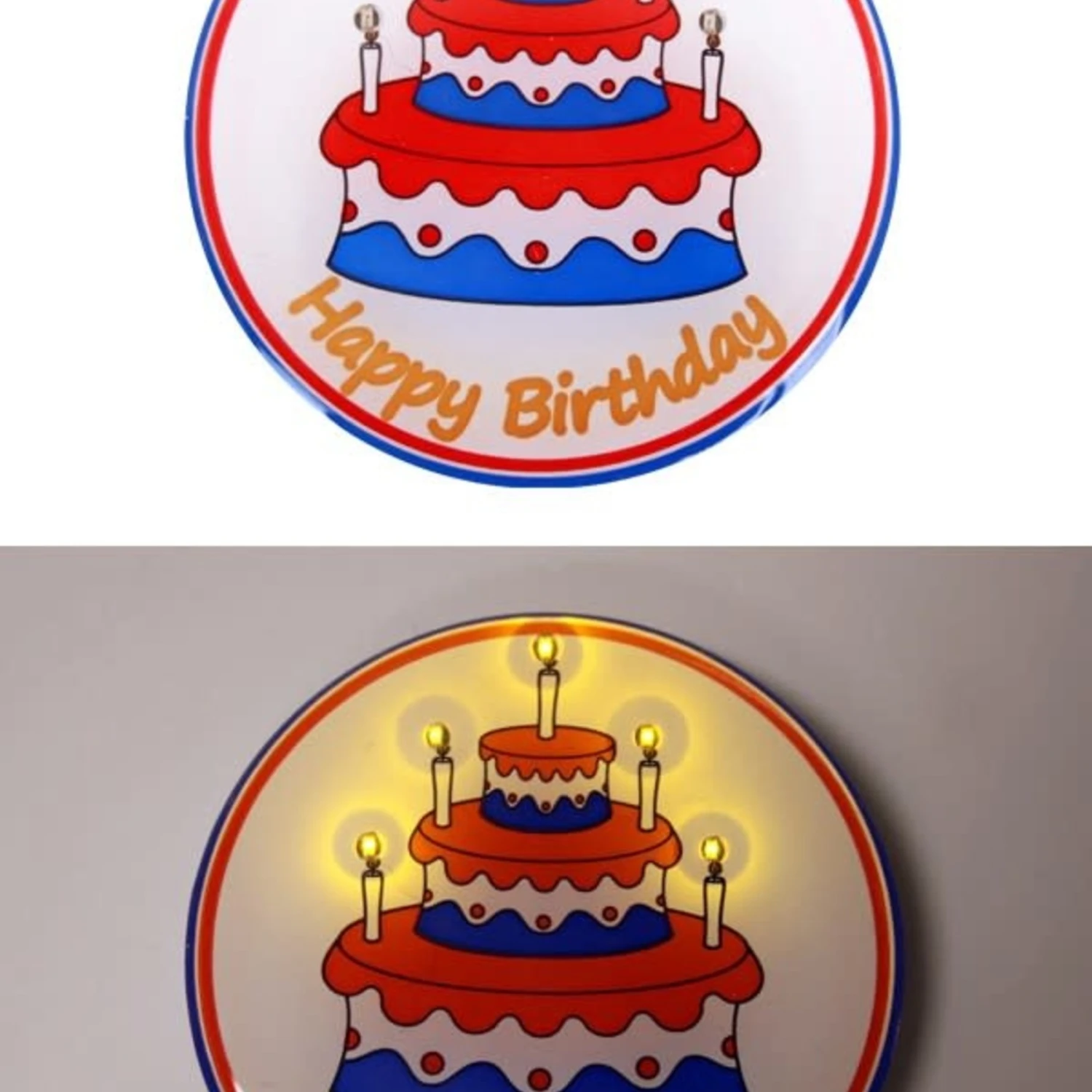 Button Met Lampjes Happy Birthday 1 Button Met Lampjes Happy Birthday