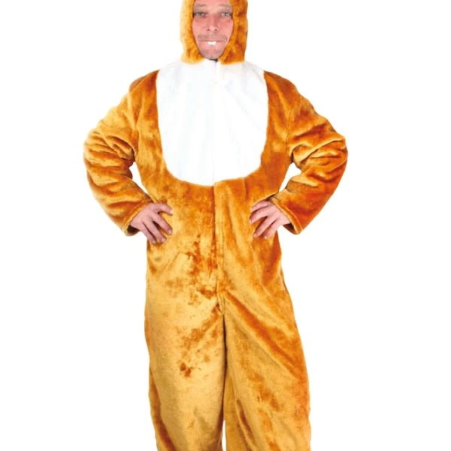 Haas Kostuum Bruin/Wit Unisex 1 Haas Kostuum Bruin/Wit Unisex