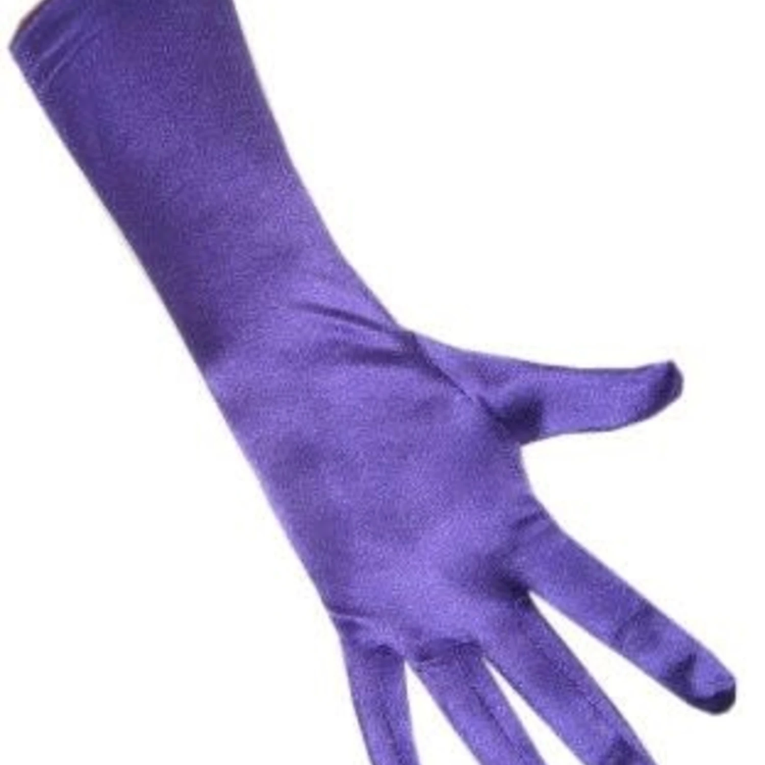 Handschoenen Satijn 35 Cm. 1 Handschoenen Satijn 35 Cm.