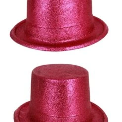 Hoge Hoed Glitter Roze