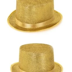 Hoge Hoed Lurex Glitter Goud