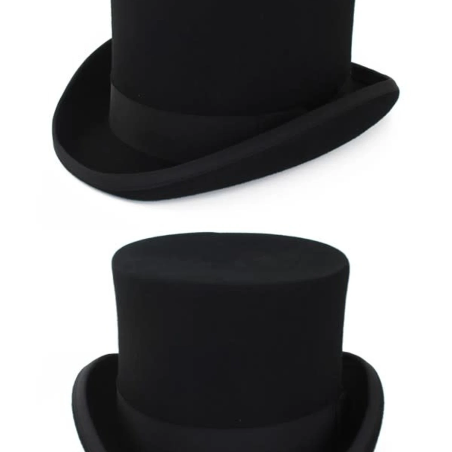 Hoge Hoed Wolvilt Zwart 1 Hoge Hoed Wolvilt Zwart