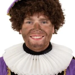 Kraag Crêpe-Papier Wit / Piet