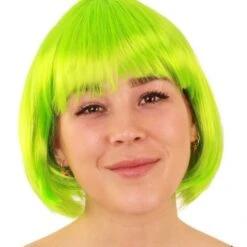 Pruik Sensation Bobline Fluor Groen