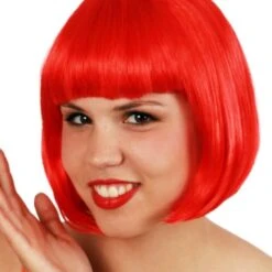 Pruik Sensation Bobline Rood