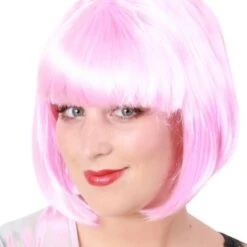 Pruik Sensation Bobline Roze