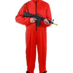 Rode Overall Met Capuchon Unisex