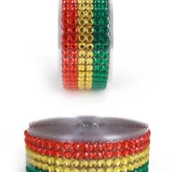 Strassband Zelfkevend Rood/geel/groen 33 Mt.