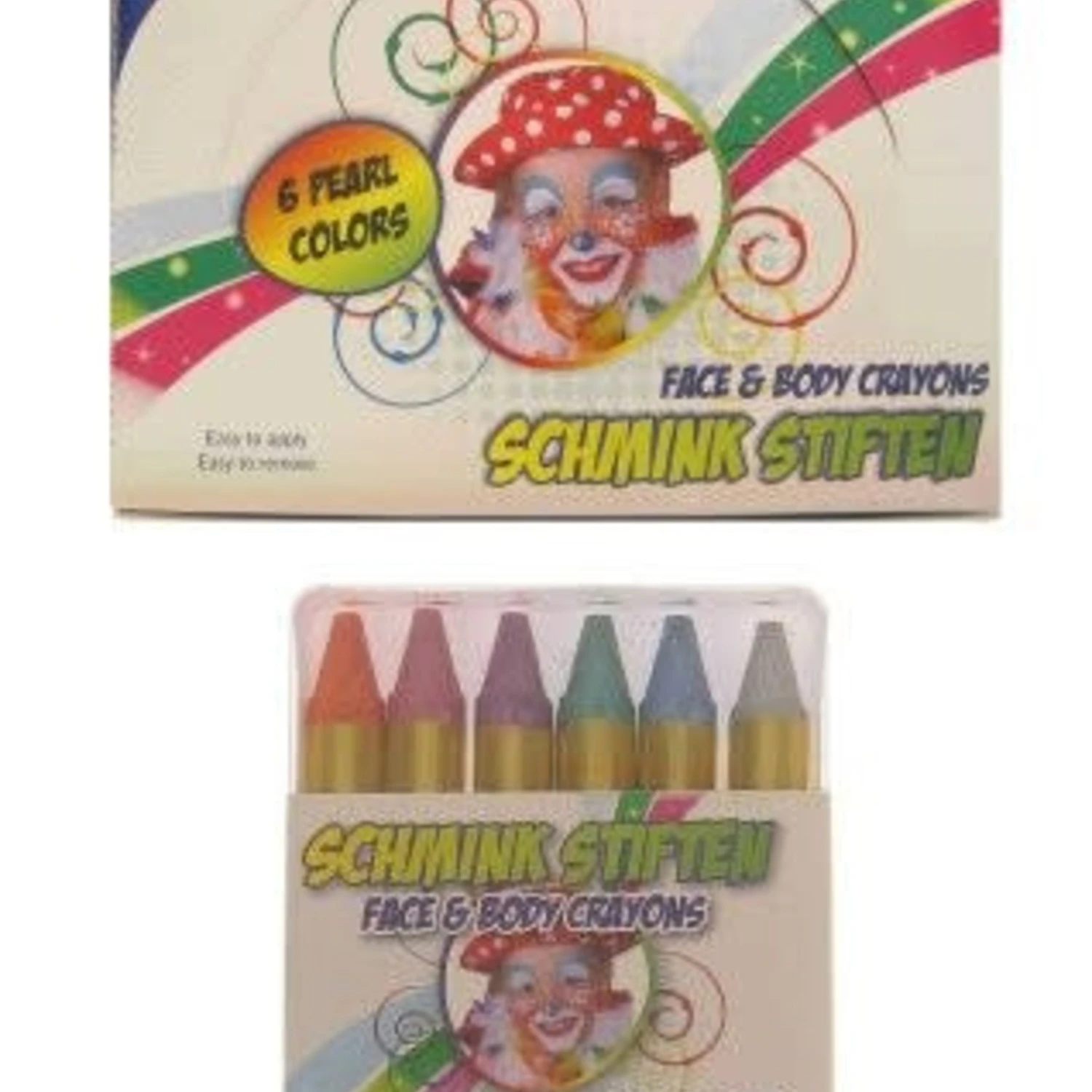 Professional Colours Schminkstiften - Metallic 6 Stuks 1 Professional Colours Schminkstiften - Metallic 6 Stuks